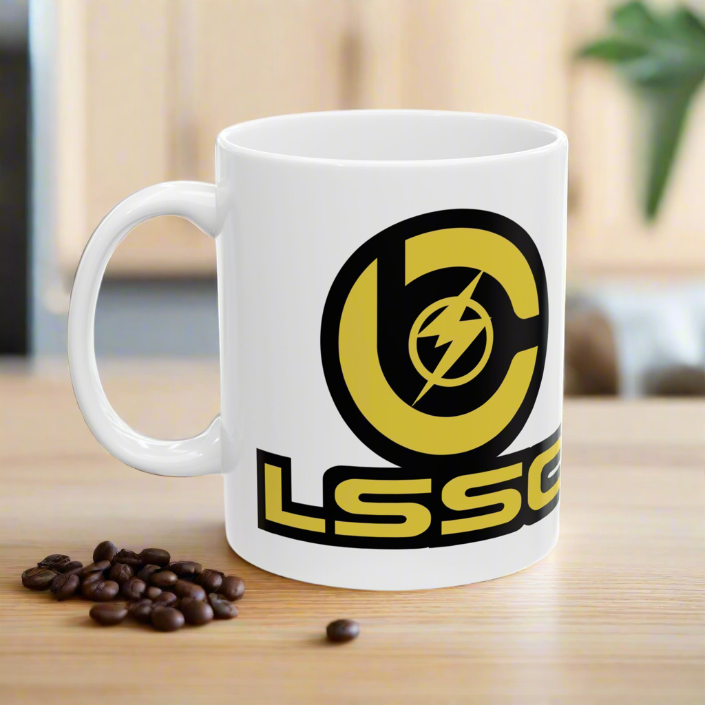 LSSC Ceramic Mug with Logo Design - Perfect for Coffee Lovers, Gifts, Home Office, Birthdays, Collectibles, Team Spirit