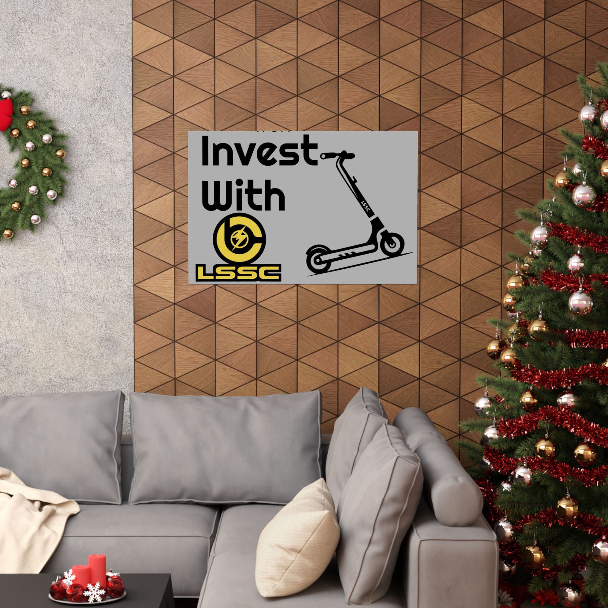 Invest With LSSC Matte Horizontal Posters, Wall Art, Scooter Decor, Office Decor, Business Motivational Print, Gift for Investors