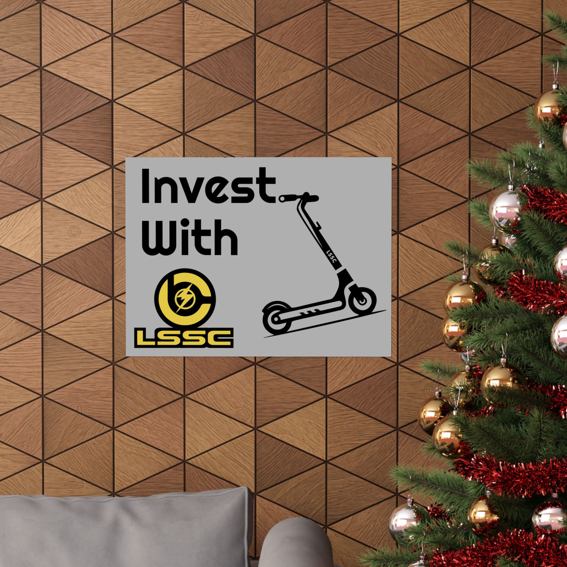 Invest With LSSC Matte Horizontal Posters, Wall Art, Scooter Decor, Office Decor, Business Motivational Print, Gift for Investors